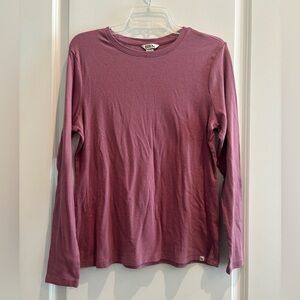 Eddie Bauer Dusty Rose Long Sleeve Tee Lightweight Top L